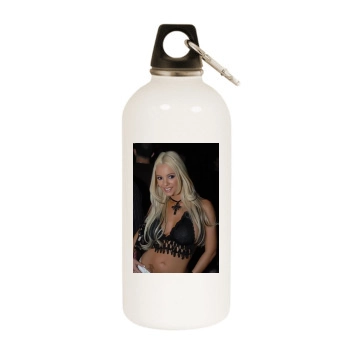 Carmen Luvana White Water Bottle With Carabiner