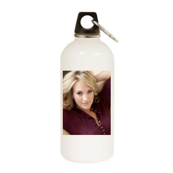 Carrie Underwood White Water Bottle With Carabiner