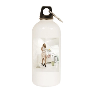 Patsy Kensit White Water Bottle With Carabiner