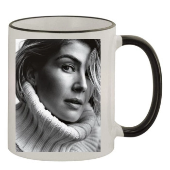 Rosamund Pike 11oz Colored Rim & Handle Mug