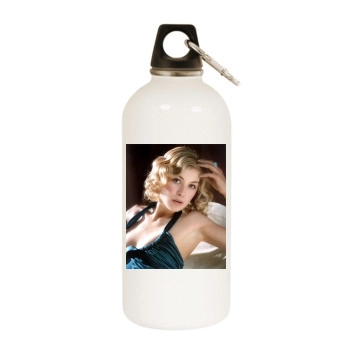 Rosamund Pike White Water Bottle With Carabiner