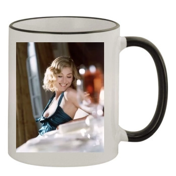 Rosamund Pike 11oz Colored Rim & Handle Mug