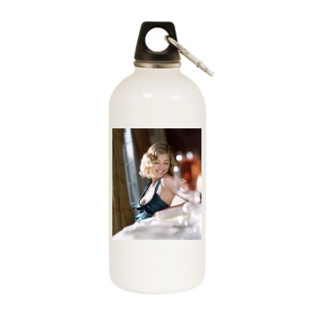 Rosamund Pike White Water Bottle With Carabiner