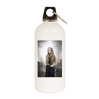 Sophie Turner White Water Bottle With Carabiner