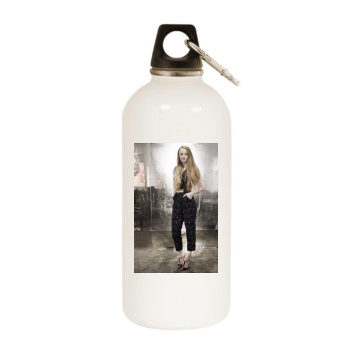 Sophie Turner White Water Bottle With Carabiner