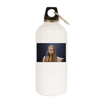 Sophie Turner White Water Bottle With Carabiner