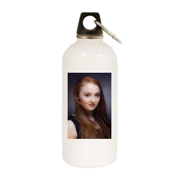 Sophie Turner White Water Bottle With Carabiner