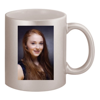 Sophie Turner 11oz Metallic Silver Mug