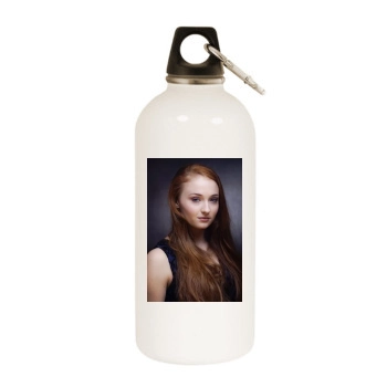 Sophie Turner White Water Bottle With Carabiner