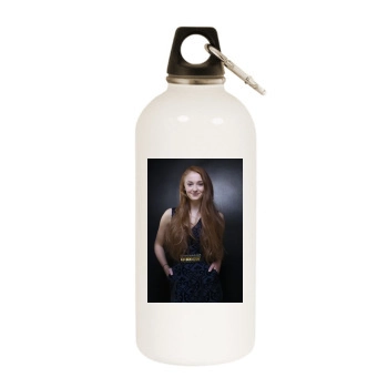 Sophie Turner White Water Bottle With Carabiner