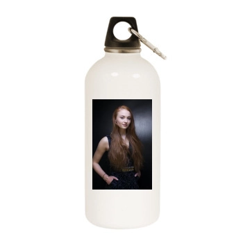 Sophie Turner White Water Bottle With Carabiner