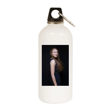 Sophie Turner White Water Bottle With Carabiner