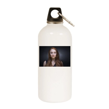 Sophie Turner White Water Bottle With Carabiner