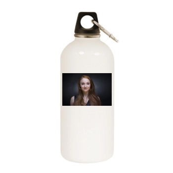 Sophie Turner White Water Bottle With Carabiner