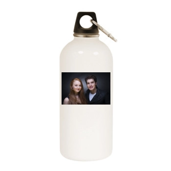 Sophie Turner White Water Bottle With Carabiner