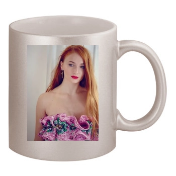 Sophie Turner 11oz Metallic Silver Mug