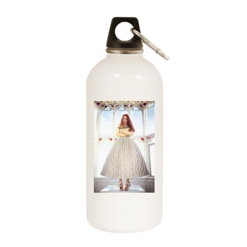 Sophie Turner White Water Bottle With Carabiner