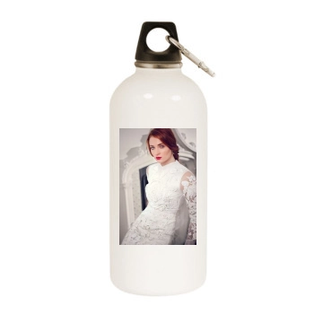 Sophie Turner White Water Bottle With Carabiner