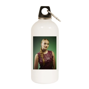 Sophie Turner White Water Bottle With Carabiner