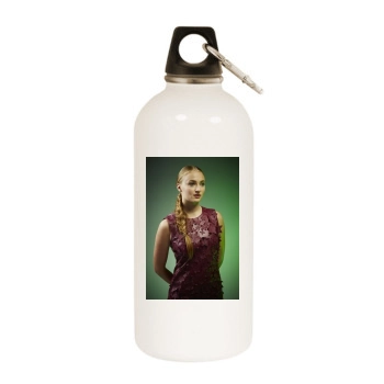 Sophie Turner White Water Bottle With Carabiner