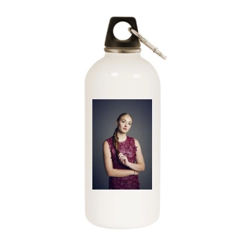 Sophie Turner White Water Bottle With Carabiner