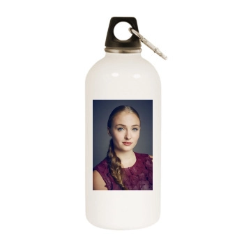 Sophie Turner White Water Bottle With Carabiner