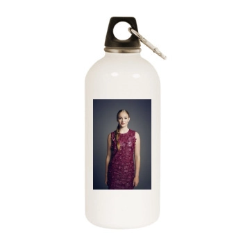 Sophie Turner White Water Bottle With Carabiner