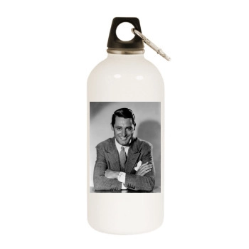 Cary Grant White Water Bottle With Carabiner