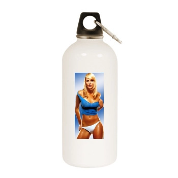 Cassie Lane White Water Bottle With Carabiner