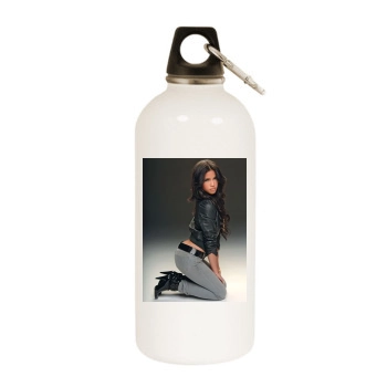 Cassie Ventura White Water Bottle With Carabiner