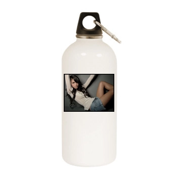 Cassie Ventura White Water Bottle With Carabiner