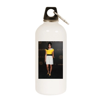 Cassie Ventura White Water Bottle With Carabiner