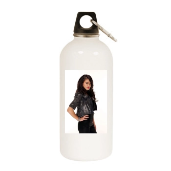 Cassie Ventura White Water Bottle With Carabiner