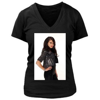 Cassie Ventura Women's Deep V-Neck TShirt