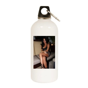 Cassie Ventura White Water Bottle With Carabiner