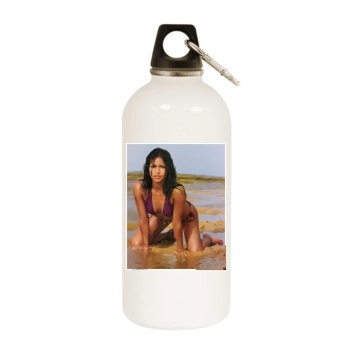 Cassie Ventura White Water Bottle With Carabiner