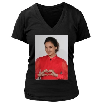 Bailee Madison (events) Women's Deep V-Neck TShirt