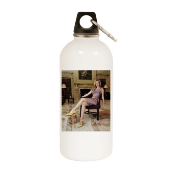 Cat Deeley White Water Bottle With Carabiner