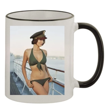 Catherine Bell 11oz Colored Rim & Handle Mug