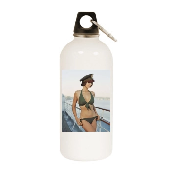 Catherine Bell White Water Bottle With Carabiner