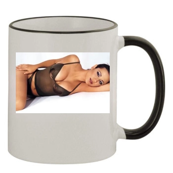 Catherine Bell 11oz Colored Rim & Handle Mug