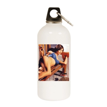 Catherine Bell White Water Bottle With Carabiner