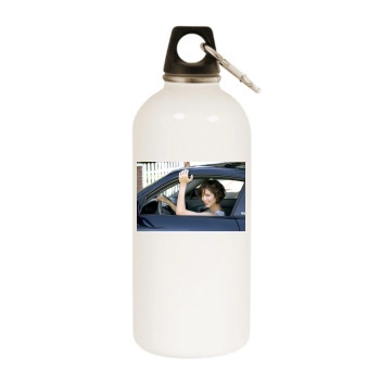 Catherine Bell White Water Bottle With Carabiner