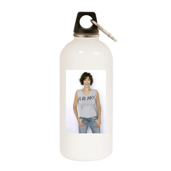 Catherine Bell White Water Bottle With Carabiner