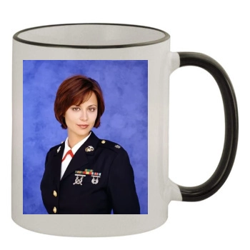 Catherine Bell 11oz Colored Rim & Handle Mug