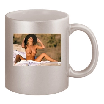 Jaime Pressly 11oz Metallic Silver Mug