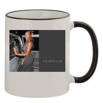 Jamelia 11oz Colored Rim & Handle Mug