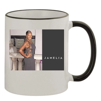Jamelia 11oz Colored Rim & Handle Mug