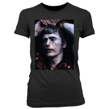 James Franco Women's Junior Cut Crewneck T-Shirt