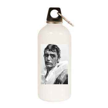 James Franco White Water Bottle With Carabiner